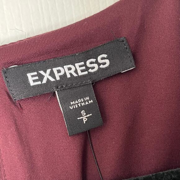 Express Deep-V Wrap Front Dress - Size S - NWT - Picture 4 of 14